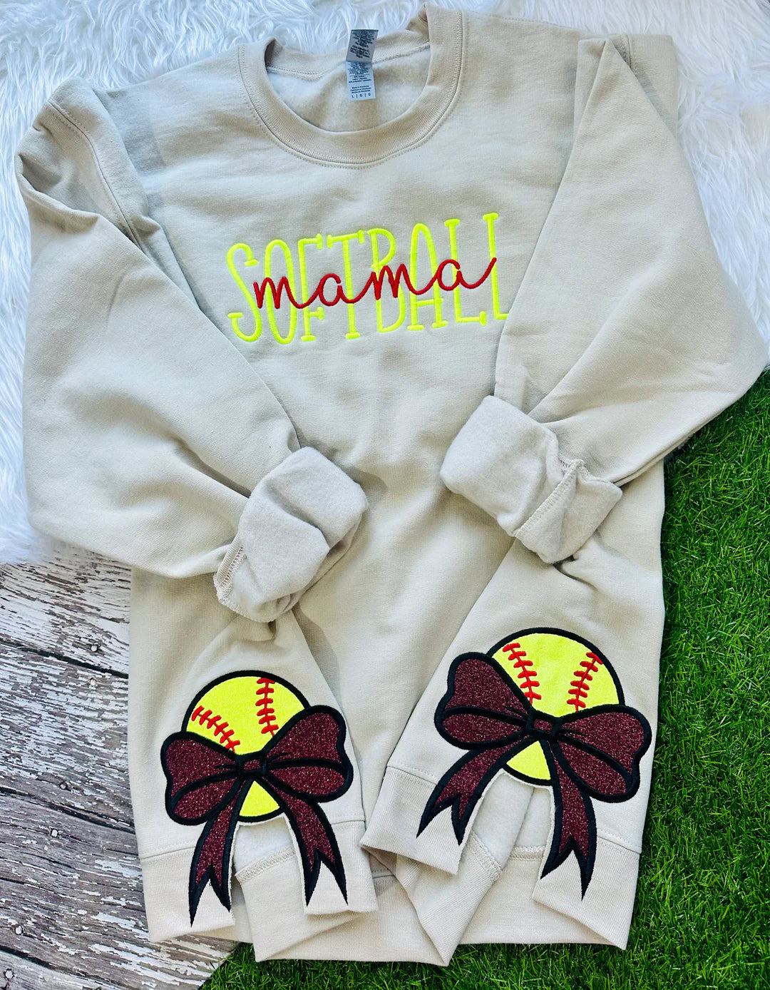 Sport Bows Embroidered Crewneck