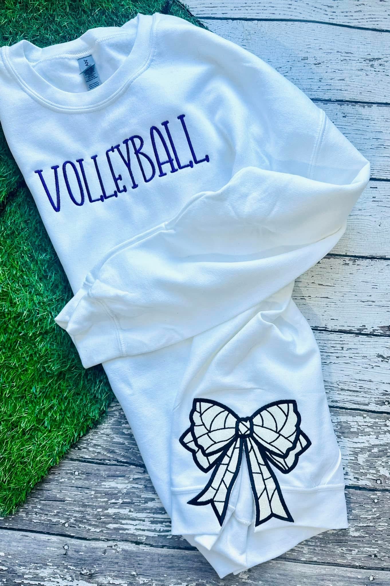 Sport Bows Embroidered Crewneck